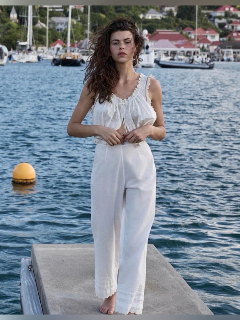 🌷 New Doen Francisca pintucked organic cotton Pants XS